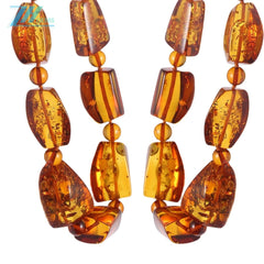 Baltic Amber Bracelet Baltic Amber Necklace Wire Jewelry Yellow Color Wrapped Necklace Handmade Jewelry Gift For Her