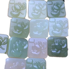 Decorative Crafts Nephrite Natural High Quality Square Shape Gems