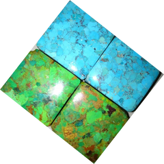 chinese turquoise compressed material turquoise with Black yellow Matrix Brick