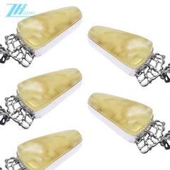 Honey Baltic Amber Pendant 35.5g Yellow Color Spiritual And Healing Jewelry For Growth Irregular Amebr As Gift For Family Lover