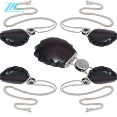 Natural Amber Rectangle Black Color Baltic Non-optimized Pendant Beautiful Genuine Yellow Square Baltic Amber Necklace