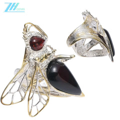 Baltic Amber Ring Jewelry Set Animal Apparence High Quality Smooth Amber Making Ring Jewelry Holiday Gift