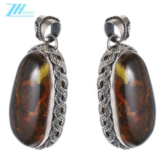Amber Baltic Amber Pendant Set Stress Relief Gift For Her Strength Jewellery Natural Stone Anniversary Gift To Her