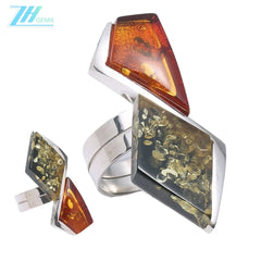 12.8g Baltic Amber Ring Jewelry Set Diy Jewelry Making And Amber Design Making Jewelry Holiday Gift Loose Gemstone Simple