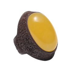 Baltic Amber Necklace Ring Set Irregular Chip Gravel Uncut Nugget Meaningful Jewelry 8.3g Gift For Her Trendy Style