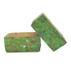 Mohave Green and Bronze Block /Cabochon making/Lapidary/Arizona turquoise1