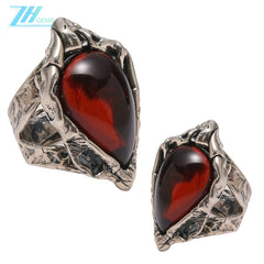 20.5g Red Amber Natural Baltic Sea Non-optimized Blood Pool Ring 925 Sterling Silver Inlay Fashion Design Holiday Gift