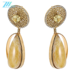 Amber With Gold Plated Sterling Silver Yellow Burgundy Oval Dropmodern Amber Jewellery Set Gift For Women Necklace Collection