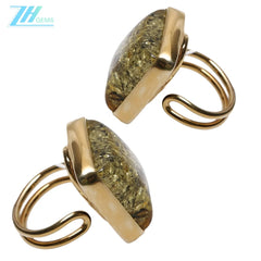 Natural Elegant Green Baltic Amber Ring Gift For Her Stone Ring Summer Woman Gift Sterling Silver Ring