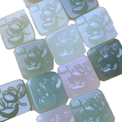 Decorative Crafts Nephrite Natural High Quality Square Shape Gems