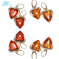 Red Baltic Amber And Sterling Much Accessary Silver And Ruby Amber Stone Drop Pendant Cute Red Amber Pendant For Women