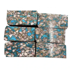 Natural turquoise and opal compressed block1