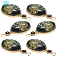 Natural Amber Rectangle Black Green Color Baltic Optimized Pendant Beautiful Genuine Yellow Square Baltic Amber Necklace