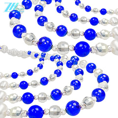 Lapis Lazuli natural high quality bead necklace natural high-grade pearl blue and white color matching classic match spring wear gifts