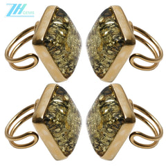 Natural Elegant Green Baltic Amber Ring Gift For Her Stone Ring Summer Woman Gift Sterling Silver Ring