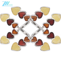 Amber Earring From Europe Natural Baltic Non-optimized Amber Earrings 925 Sterling Silver Inlay Gemstone Jewelry Red Match