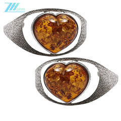Amber Ring Orange Cabochon Oval Ring Sterling Silver Ringsemi Precious Stone Gift For Her Huge Gemstone Handmade