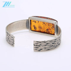 Natural Baltic Sea No Optimized Flower Bracelet Jewelry Gift For Her