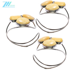 Massive Baltic Amber Round Shape Ring Yellow Yolk Gemstone Adjustable Solitaire 925 Silver Handmade