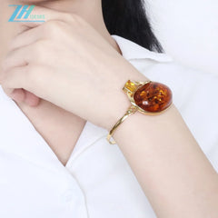 Natural Baltic Sea No Optimized Flower Bracelet Gift For Yoga Lover