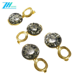 Natural Baltic Amber Without Optimizing Green Flower Earrings Gift For Her Amber Jewellery