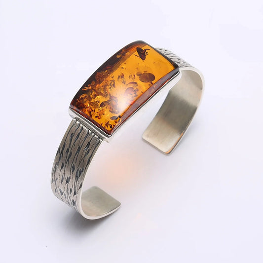 Natural Baltic Sea No Optimized Flower Bracelet Jewelry Gift For Her