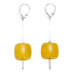 Dainty Baltic Amber Earrings Natural Amber Sterling Silver Gift For Yoga Lover