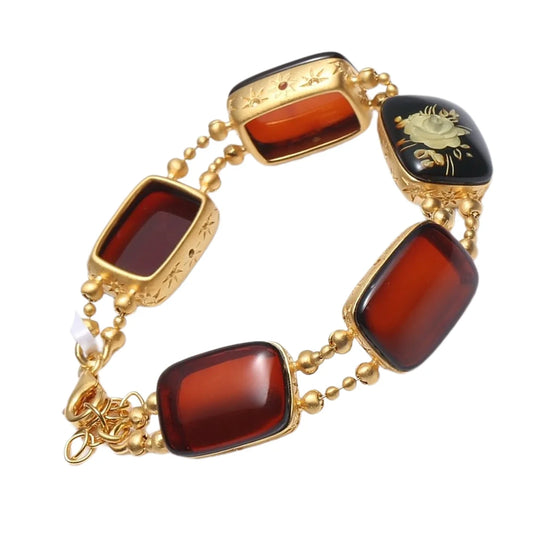 Amber Bracelet 18g Meaningful Jewelry Gift For Her Wife And Mom Gemstone Stones For Jewelry Making Holiday Gift Beadwork