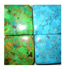 chinese turquoise compressed material turquoise with Black yellow Matrix Brick