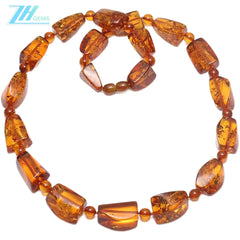 Baltic Amber Bracelet Baltic Amber Necklace Wire Jewelry Yellow Color Wrapped Necklace Handmade Jewelry Gift For Her