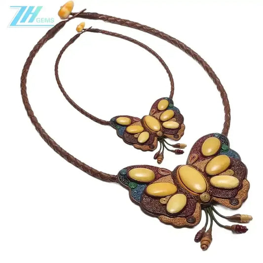 Stunning black Amber cowhide necklace Huge Baltic amber necklace 23.1gram with sterling cowhide gorgeous Adjustable Poison promise jewelry brown yellow