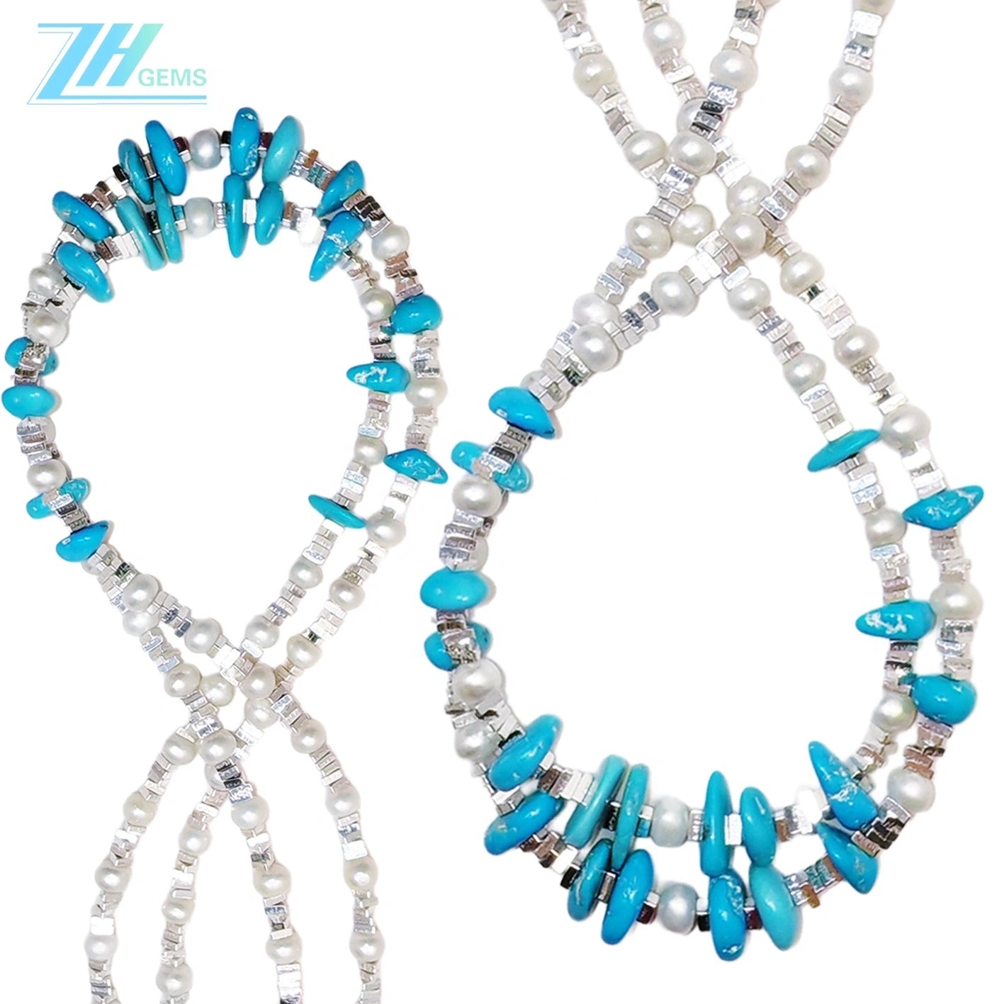 Necklace Gift Natural Turquoise Pearl With S925 Silver Fine Jewelry Fine Jewelry Gift Preferred Necklace Style