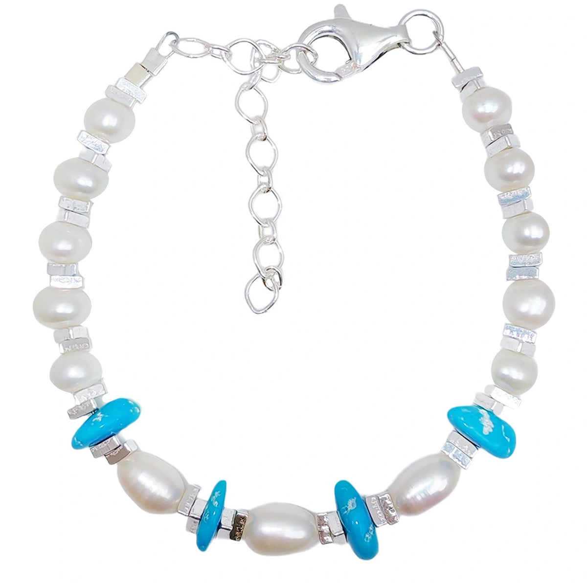 Beautiful Pearl Bracelet And Natural Turquoise Hot Selling Simple And Generous Modern Style Gift Choice A Good Gift For Her