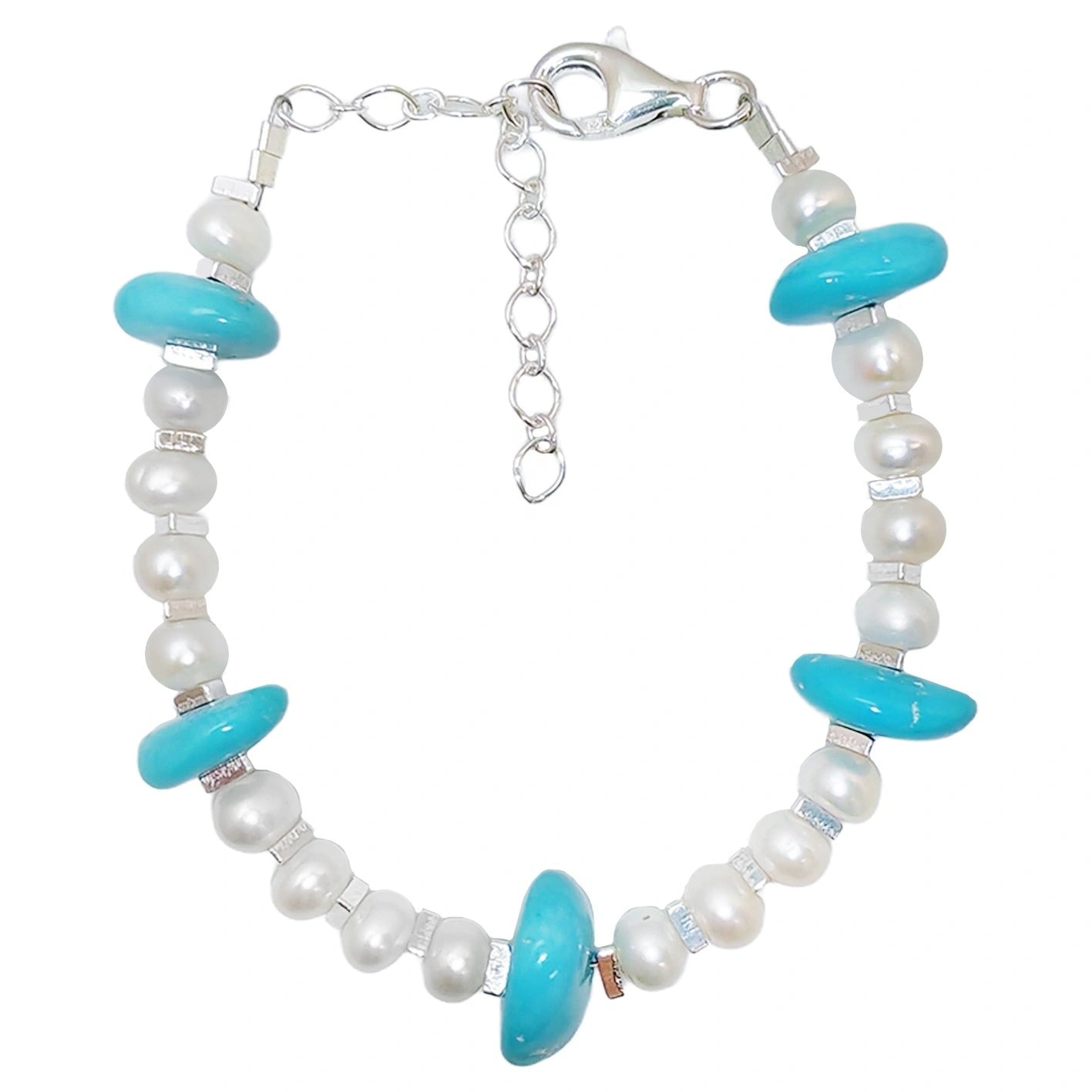 Natural Pearl Turquoise Delicate S925 Silver And Natural Gemstones For Beautiful Jewelry For Jewelry Making Fashion Design