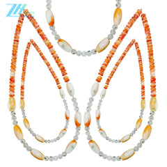 Pink Opal Spiny Oyster And Black Rutilated Quartz 16inch 25.8gram Elegant Summer Choice Present For Lover Mom Family