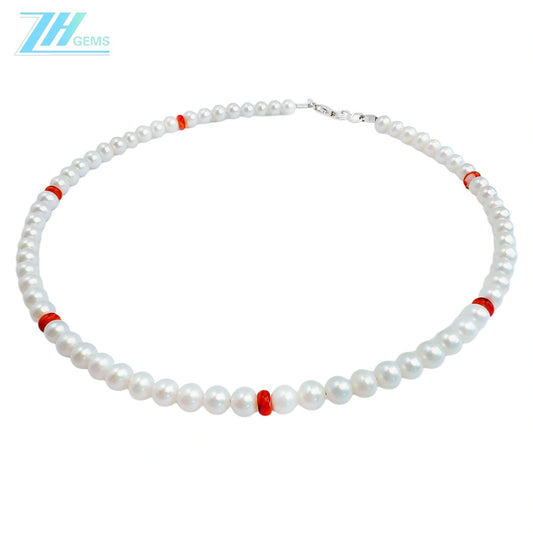 Natural Pearl Natural Spiny Oyster Necklace Summer Jewelry Hot Sale Female High-end Fashion All-match Pearl Necklace