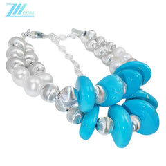 Double Pearl S925 Silver Bracelet Goddess Bracelet Natural Turquoise Christmas Holiday Gifts Hot Sale
