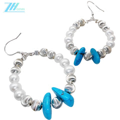 Handmade Natural Turquoise Earrings Women's Earrings Delicate Silver Jewelry Earrings Goddess Essentials Designer Custom