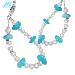 Natural Pearl Turquoise Delicate S925 Silver And Natural Gemstones For Beautiful Jewelry For Jewelry Making Fashion Design