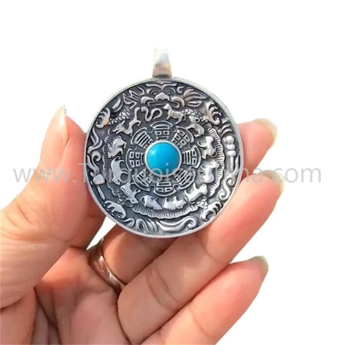 Genuine Turquoise pendant gemstone for jewelry making