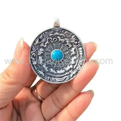 Genuine Turquoise pendant gemstone for jewelry making
