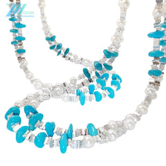 Natural Sterling Treatment Turquoise S925 Silver Fashion Women's Jewelry Multi-occasion Applicable To Popular Customized Models