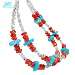 Winter Double Red Spiny Oyster Bracelet Turquoise Jewelry S925 Silver Beads Natural Natural Sterling Treatment Turquoise