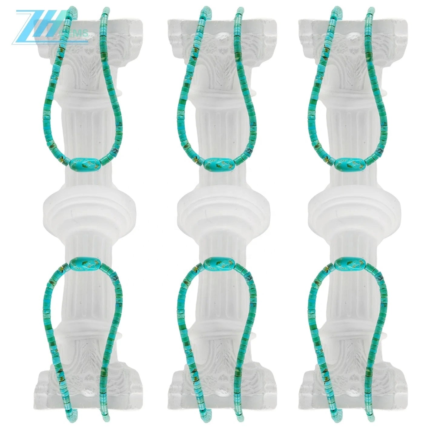 Haixi Shaped Natural Stablish Turquoise 16-inch Necklace Suitable For Men And Women,Turquoise Jewelry,Fashionable Temperament