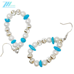 High Quality Pearl Earrings Turquoise With S925 Silver Delicate Bracelet Jewelry Custom Design Modern Style Jewelry