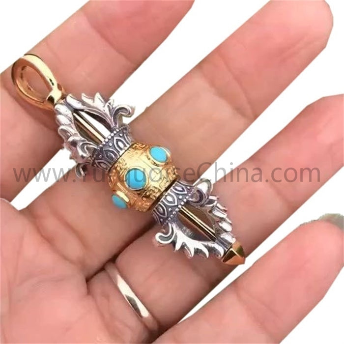 Retro Tibetan Buddhism Vajry Pestle Small Ornaments Key Chains Pendants Home Decorations Auspicious Craft