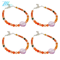 Amethyst Colored Agate Bracelet Fashion Modern Simple Style Fashion Jewelry Women's Jewelry