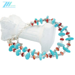 Christmas Winter Turquoise Holiday Gifts S925 Silver And Natural Spiny Oyster Beautiful Goddess Jewelry Natural Bracelet