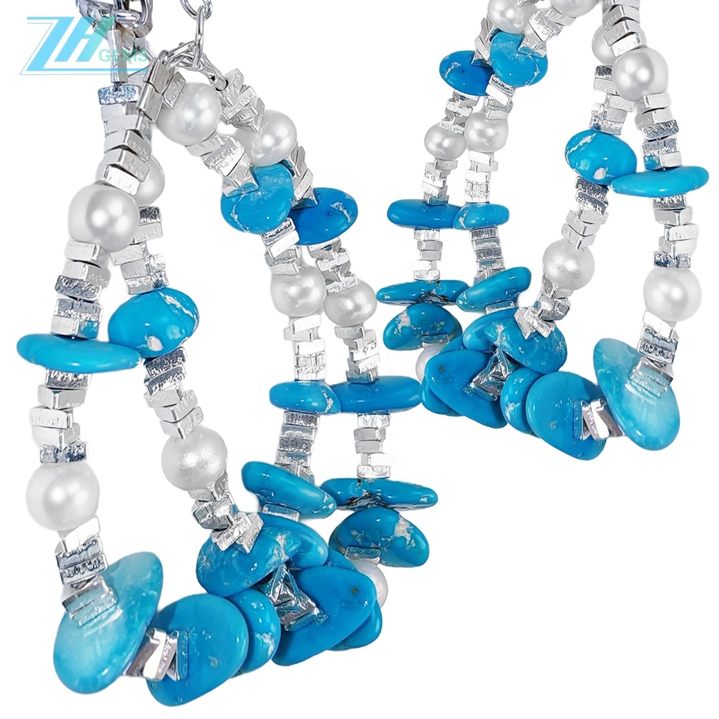 Bracelet Ornament Natural Turquoise Pearl With S925 Silver Fine Jewelry Fine Jewelry Gift Preferred Bracelet