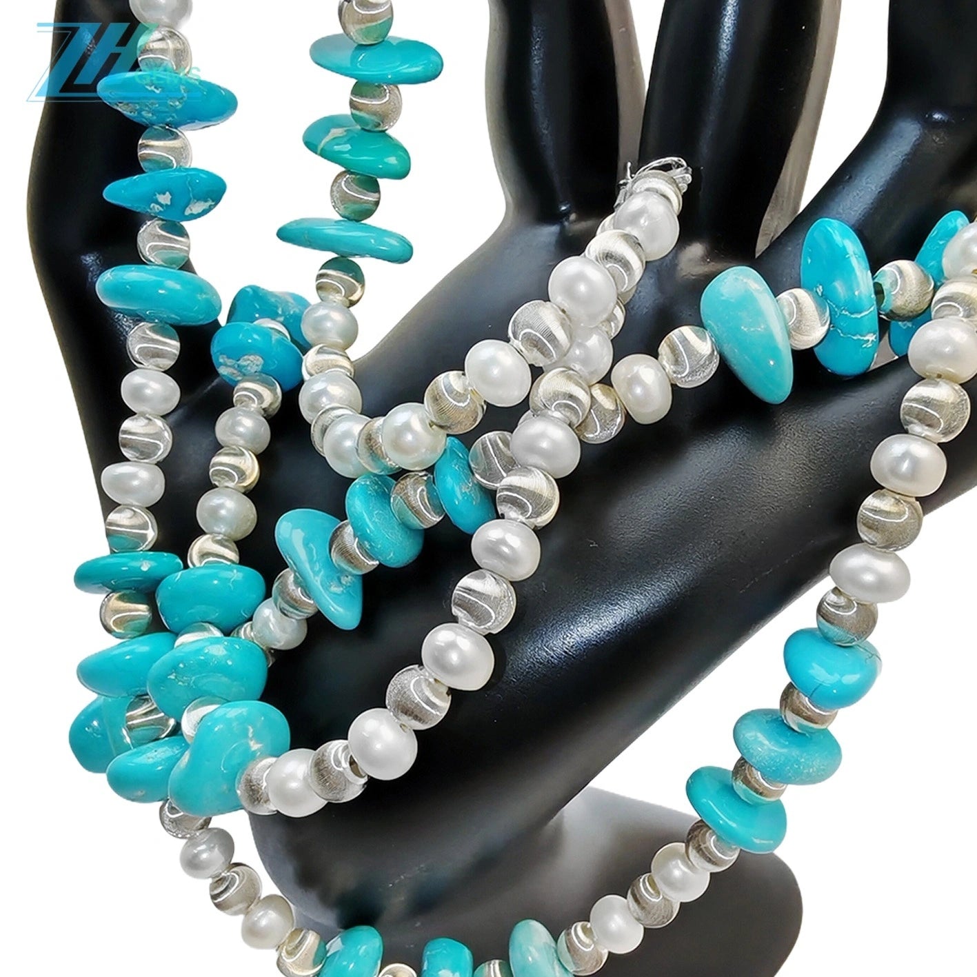 Turquoise Handmade Necklace Exquisite Natural Pearl Necklace Suitable For Multiple Occasions Turquoise Beaded Necklace